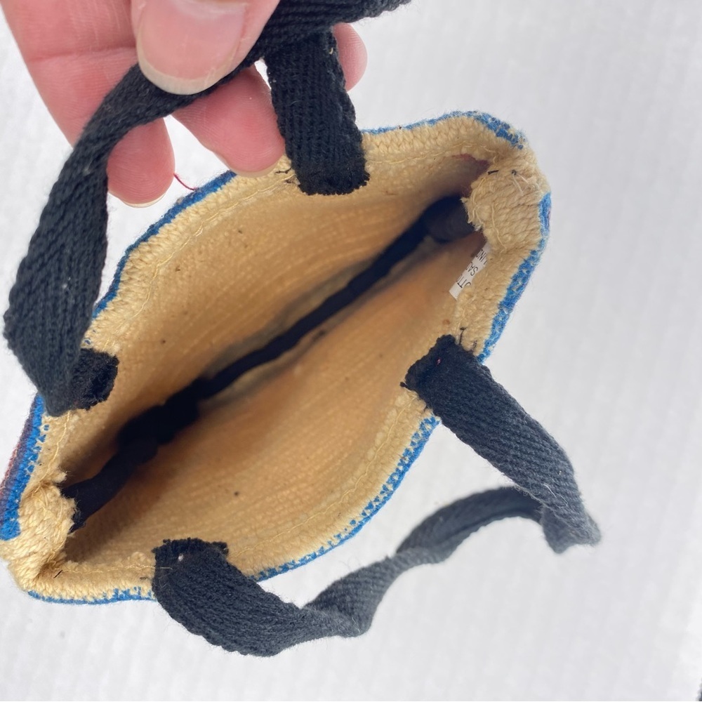 Hand Woven Road Runner Miniature Tote Made In India 100% Cotton - Picture 3 of 4